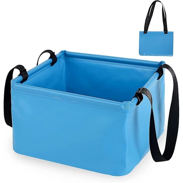 Foldable Bucket Collapsible Sink with Handle Camping Storage Container Foldable Washbasin 15L Portable Lightweight Bucket for Camping Laundry
