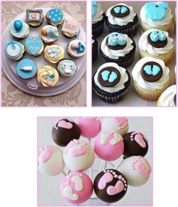 Silikoneform til kagedekoration (Babyshower-tema) - At lave