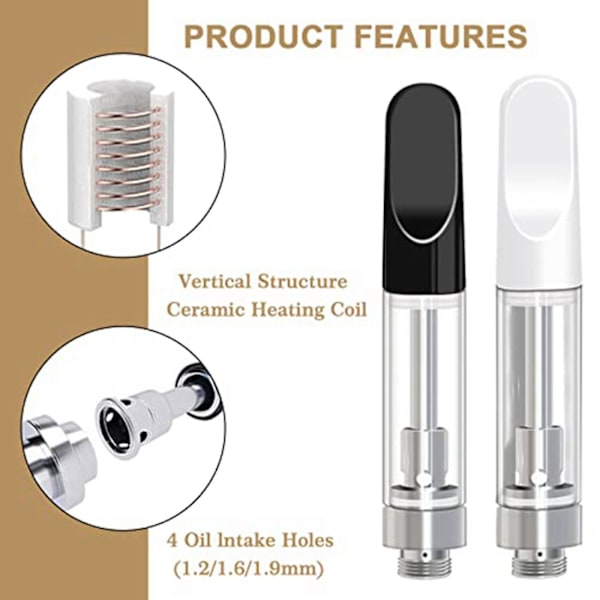 20 stk Tomme Opbevaringskassetter Kompatibel med 1,0 ml Glaskeramik Let at Fylde