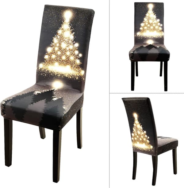 4 stk universelle spisestoltrekk avtagbar stretch polyester