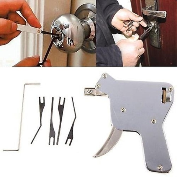 Set Pick Gun Locksmith Tool Door Opener Lockpicking Practice Kit Tools