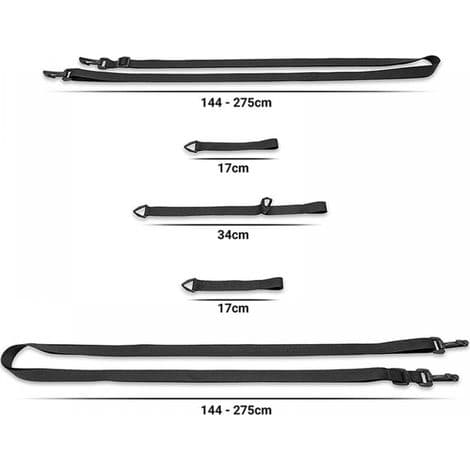 Windproof Parasol Set: Adjustable, Wind-Resistant Polyester Straps, Robust Metal Hooks