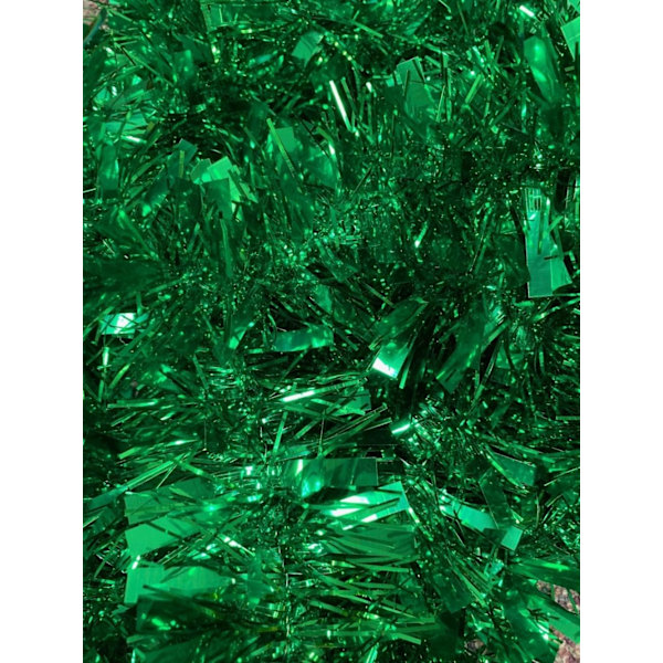10 stycken vridna metallgirlander i grön glitter