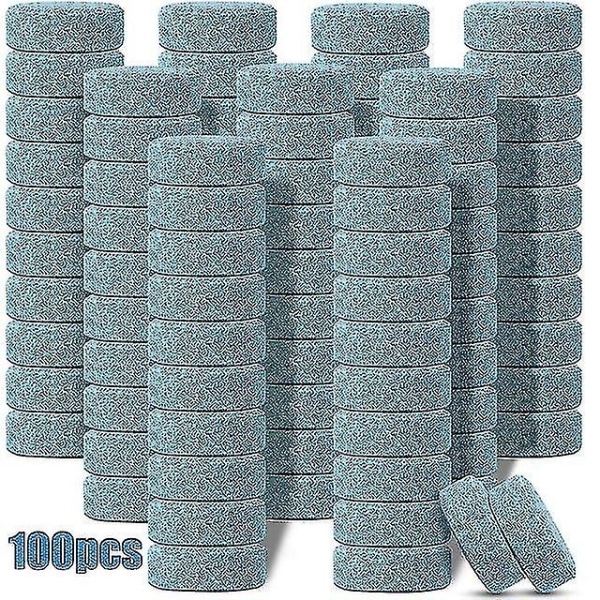 100 koncentrerade tabletter Tvättmedel Rengöring av bilvindruta Brustabletter Ultraklara Torkarglasrengöringsmedel för hemtoalett