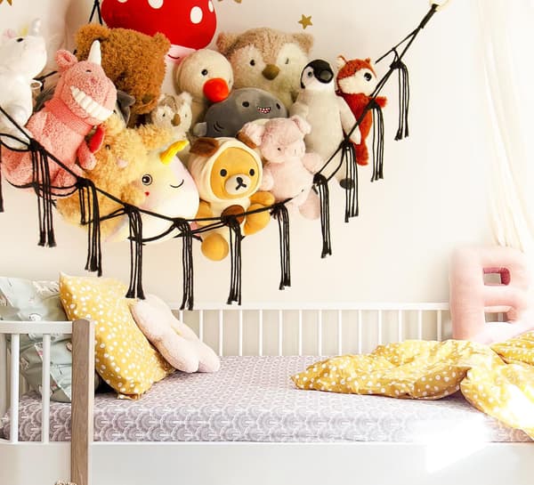 Black Stuffed Toy Net or Hammock, Stuffed Toy Hammock Storage