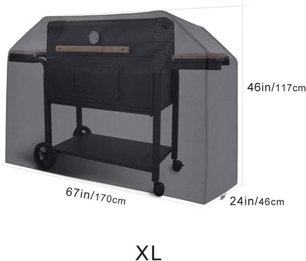 Vandtæt grillovertræk 170 x 61 x 117 cm Sort