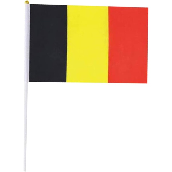 Belgisk Flag Håndholdt Lille Mini Pinde Flag Dekorationer Internationale Lande Verdens Flag Til Fest Olympiske Lege (20 pak)
