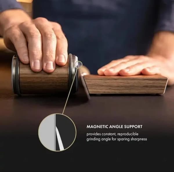 Rolling Knife Sharpener Diamond Discs 15/20 Degrees Multi-angle for All Kitchen Knives [Ho]