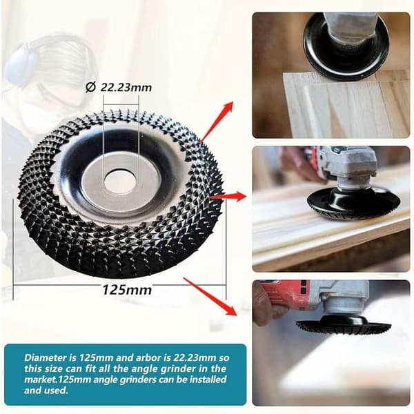 Wood Grinding Disc 125mm Grinding Discs for Shaping, Grinding and
