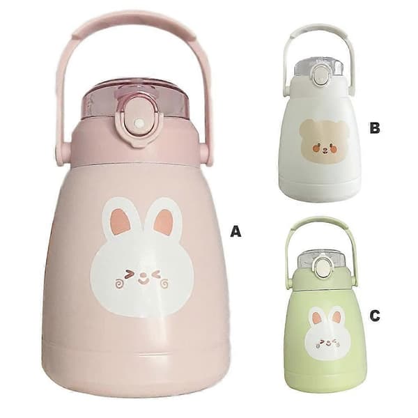 Toddler Thermos Bottle, Portable Vacuum Flask, Leak-Proof Drinking Container for Outdoor Climbing, Pink