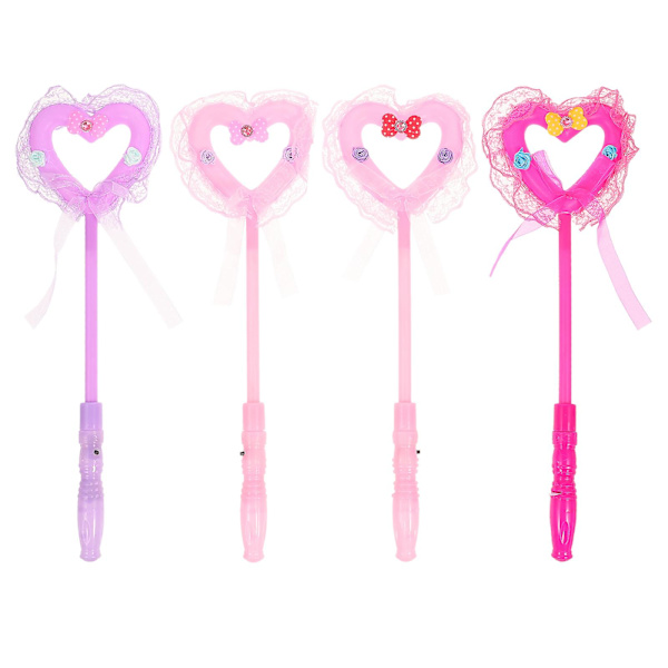 4 stk Poppets Børnelysstav Legetøj Lys Feestav Optræden Feestav Prinsesse Stav BørnRand
