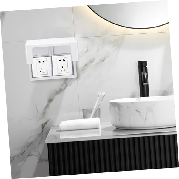 Splashproof Waterproof Socket Box for Outdoor and Indoor Use, Double Position Power Outlet Protector