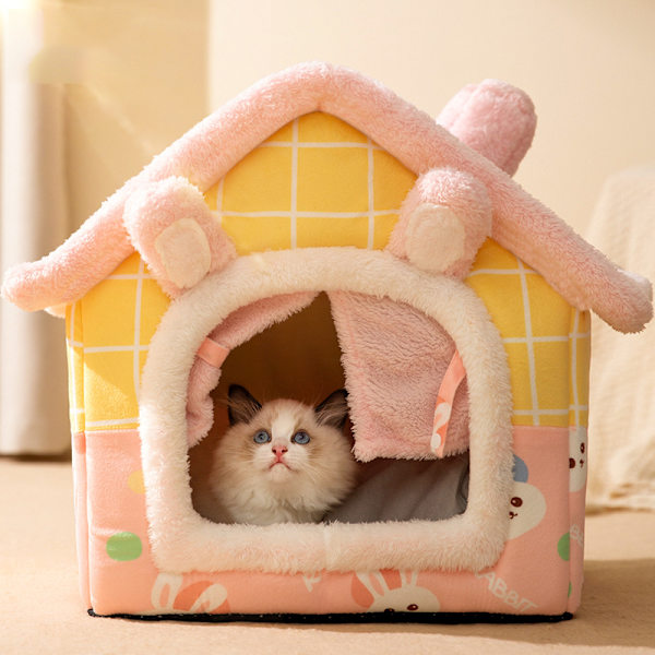 Griseforsenget Cuddle Cave Varmt Fleece Koselig Hus Seng Pute Bur Rede for Små Dyr Ekorn Chinchilla