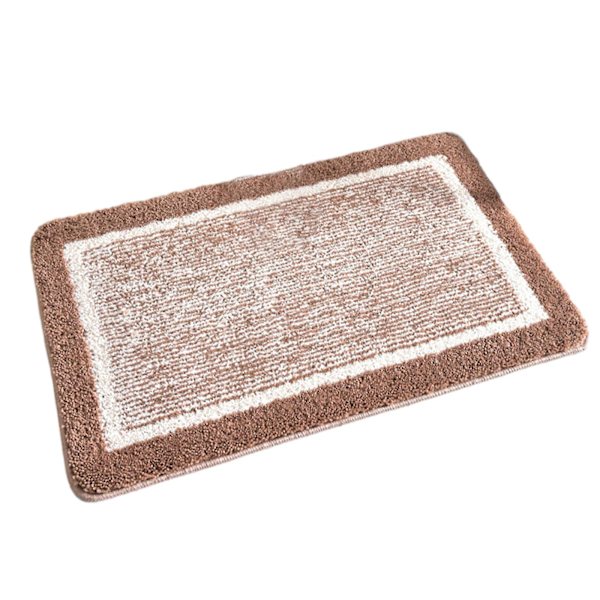 Badrumsmatta, Extra Tjock Mjuk Plyschtyg, Halksäker Bakgrund, Absorberande Maskintvättbar Orange