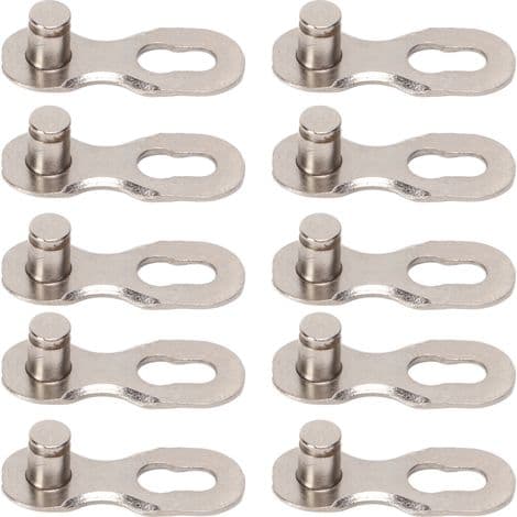 10 silver quick link chains for mountain and road bikes, 11-speed quick release - 10 pieces