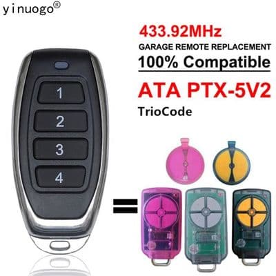 ATA PTX-5 TrioCode Garage Door Remote - 4 Channels - 433.92MHz
