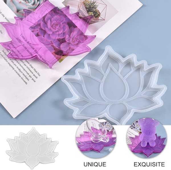 DIY Silikon Lotus Coaster Form Multifunksjonell Lotusblomst Koppunderlagsform