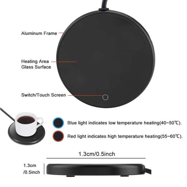 Electric Coffee Warmer Portable Automatic Shut-off Desktop Beverage Warmer