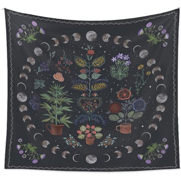 Plantevæv, Vægtæppe, Mandala Vægtæppe Æstetisk Soveværelses Dekoration, Botaniske Vægtæpper Velegnet Til Soveværelse Hjem