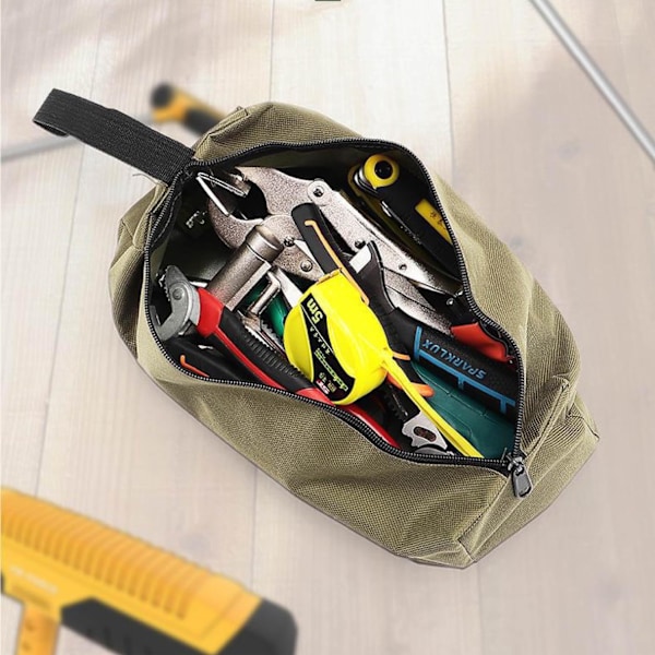 Verktygsväska 2-pack Canvas Verktygsväska, Multifunktionella Verktygsväskor, Multifunktionell Liten Verktygsväska med Blixtlås, Skruvmejselverktygsset