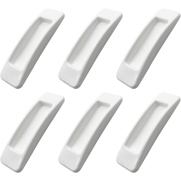 6 Pack Self-Adhesive Sliding Door Handles with Double-Sided Adhesive Tapes for Cabinets, Windows, Refrigerators, Drawers, Glass Do