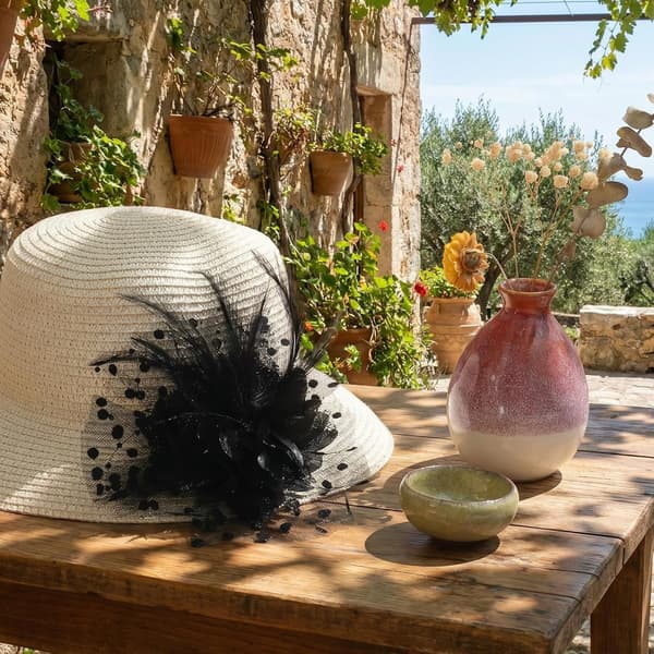 Fascinatorhatt för kvinnor tebjudning, bröllopshatt (svart)
