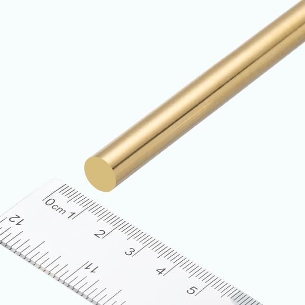 Messingstang 2 mm diameter 100 mm lengde Solid rund 10 stk diameter Gray Gold