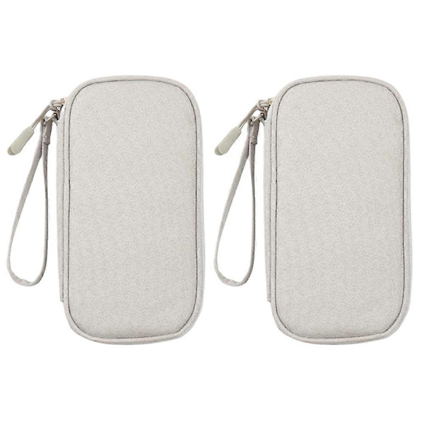 Data Cable Storage Bag Power Charging Cable Bag Grey