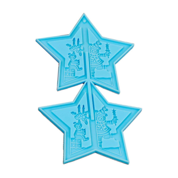 Julhängande Pentakel Ornament Dies DIY Snöflinga Klocka Ornament Julgran