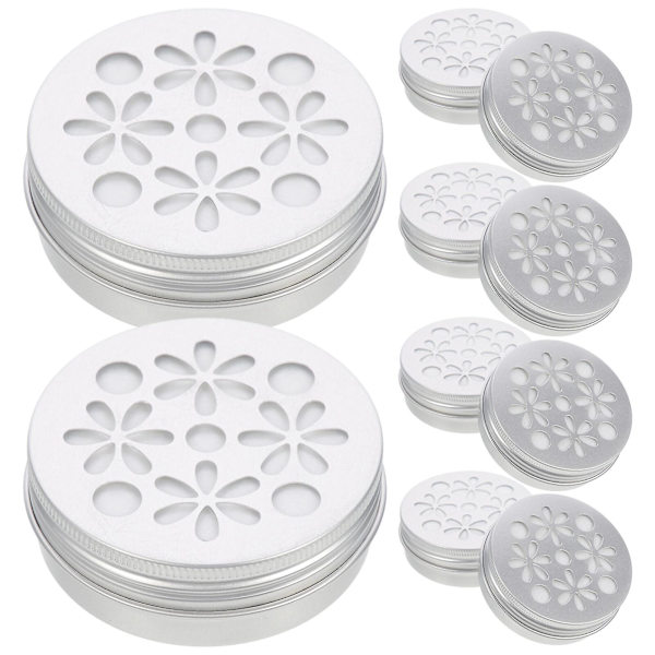 10 stk. Aluminium Luftfrisker Diffuserboks Hjem Aroma Diffuser Aroma Diffuser Holder Sølv 12.6X6.8CM