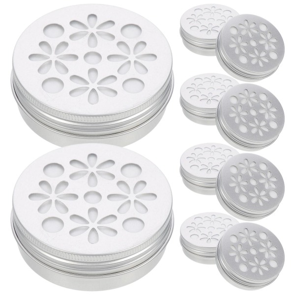 10 stk Aluminiums Luftfrisker Diffuserboks Hjem Aroma Diffuser Aroma Diffuser Holder Sølv 12.6X6.8CM