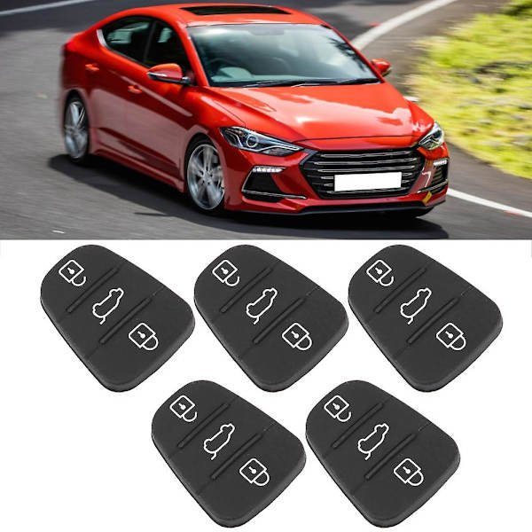 Knappskydd, Gummiknappskydd, Bilnyckelskal Knappskydd, Bilgummi Knapp, Knappskydd Passar för Hyundai, Knappskydd Passar för Kia
