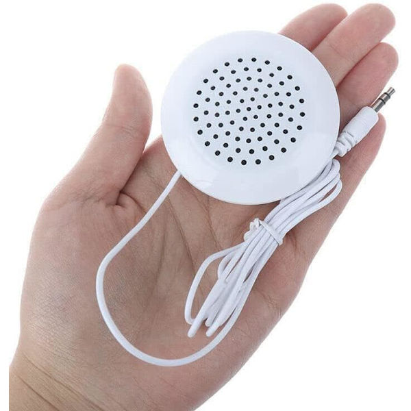 Putehøyttaler, bærbar 3,5 mm mini pute stereo utendørs høyttaleravspiller etc., fint utførelse og utsøkt utseende. - Hvit