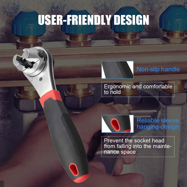 Justerbar skiftnyckel Värmebehandlad justerbar spärrnyckel för 6-22 mm  skruv Anti-rust Universal justerbar hylsnyckel R 81e8 | Fyndiq