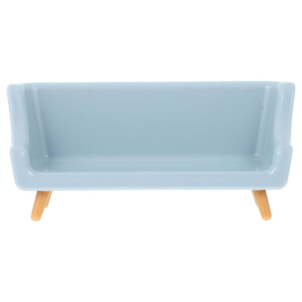 Miniature Furniture Adorable Mini Sofa Children Toy Miniature Sofa Ornament Mini House SofaBlue4.5X5