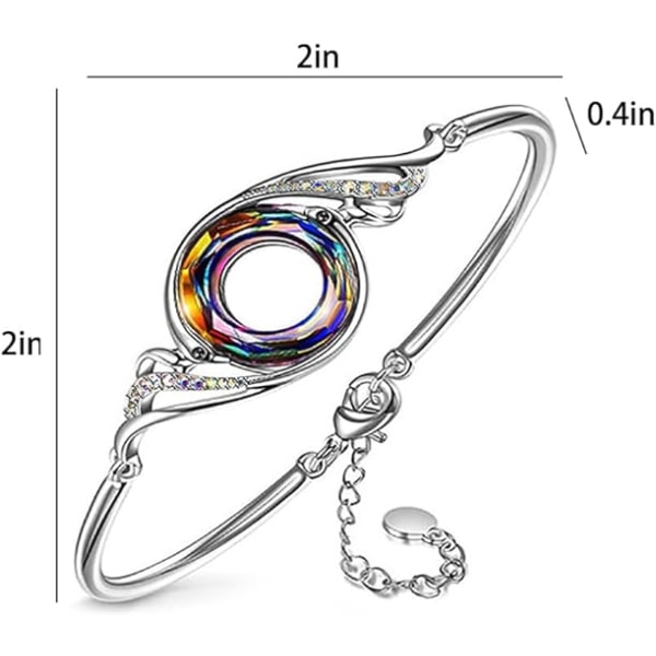 Justerbart armband, armband för kvinnor 7\"+2\", födelsedagspresent till kvinnor, symbol för lycka och förnyelse