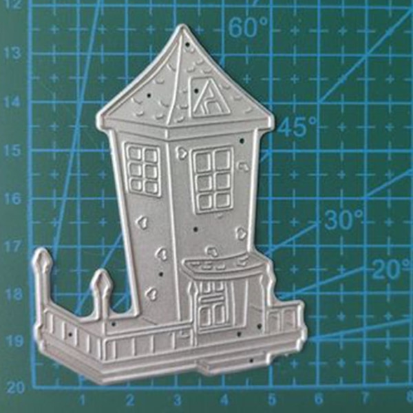 Julehus Metal Skærestencil Skabelon Scrapbooking DIY Album Stempel Prægning