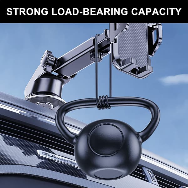 Retractable 360° Rotating Car Phone Holder with Suction Cup - Universal Dashboard, Windshield, and Air Vent Mount for Navigation