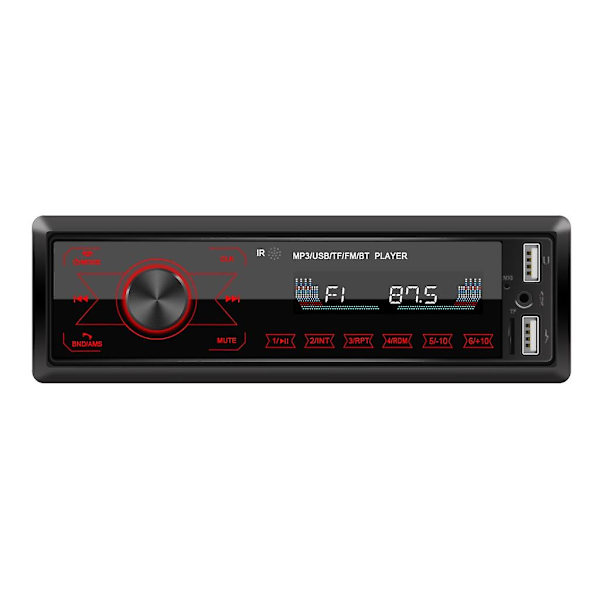 Näyttö Dual Usb Mobiili Bluetooth Mp3 Soitin Seitsemän Väriä Valo Kortti RadioMusta