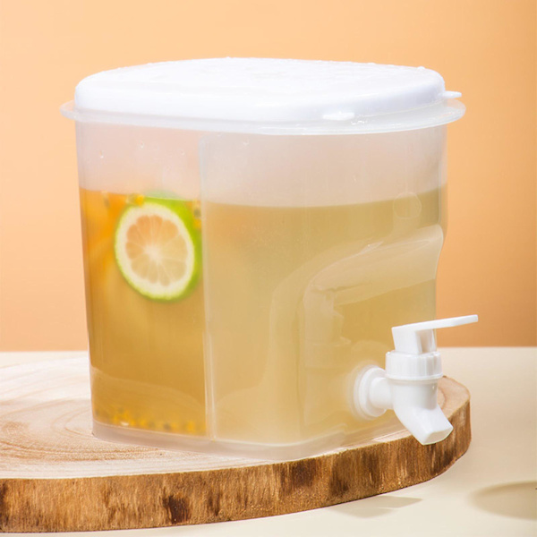 3,5 l Stor Kapacitet Plastik Drikkedispenser, Drikkedispenser Med Hane Is Limonade Juice Beholder