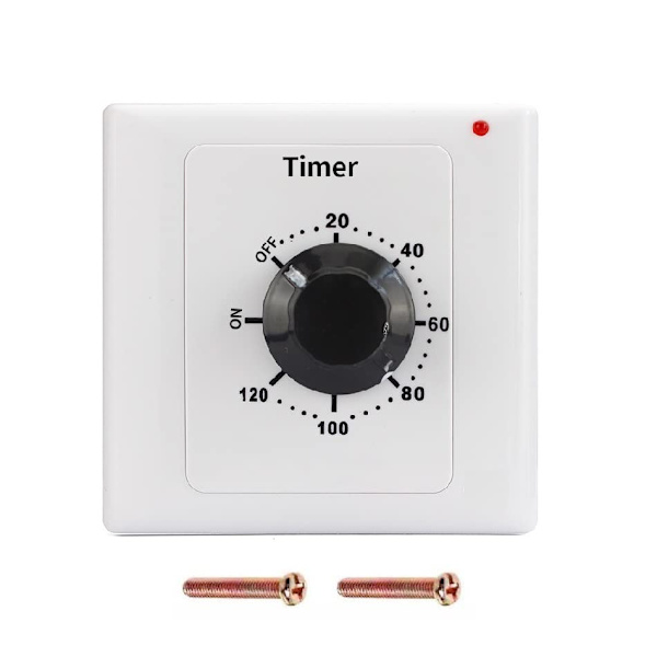 120 Minute Timer, AC 220V, 15A, Intelligent Mechanical Countdown Timer, Time Switch, 86 Panel Timer Control Knob—yux[GKS]