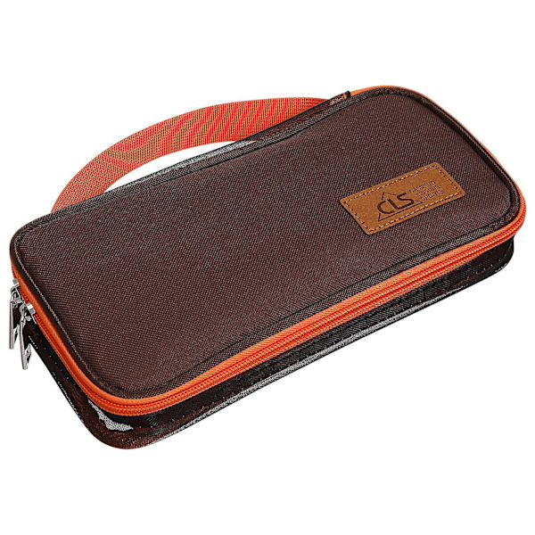 Rejse Makeup Tasker Bærbar Spisepinde Ske Etui Camping Bestik Taske Udendørs Gaffel Ske Pose Orange 24X12X5CM