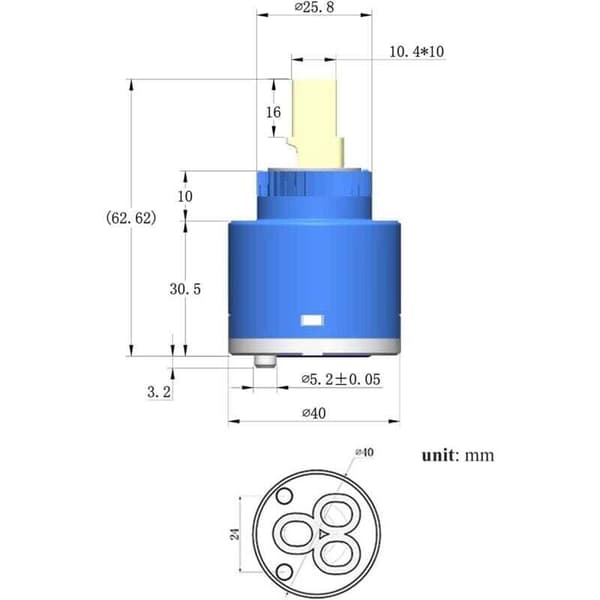 SEDAL Ceramic Faucet Cartridge for 40mm Replacement Mixer