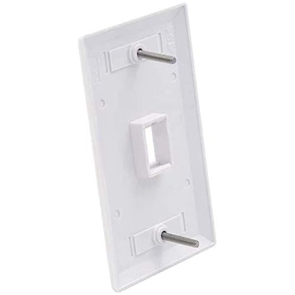 Keystone Gang Wall Plate - Standard Size (25-pack, 1 Port), White