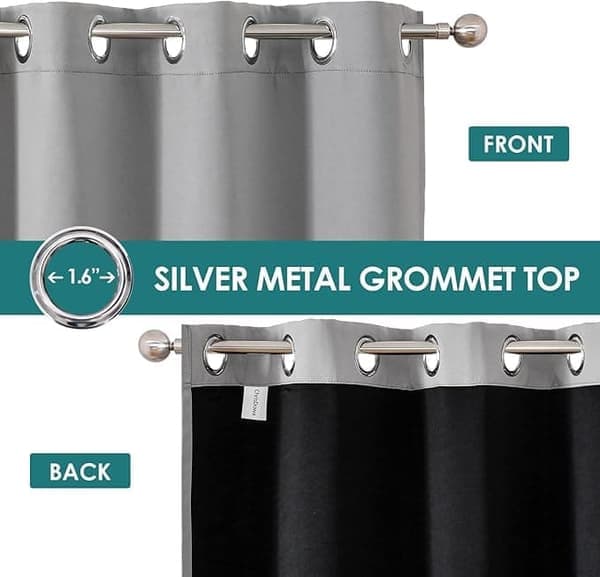 2-pack Blackout Curtains - Thermal Insulation, Blackout, No Drilling, 100% Blackout