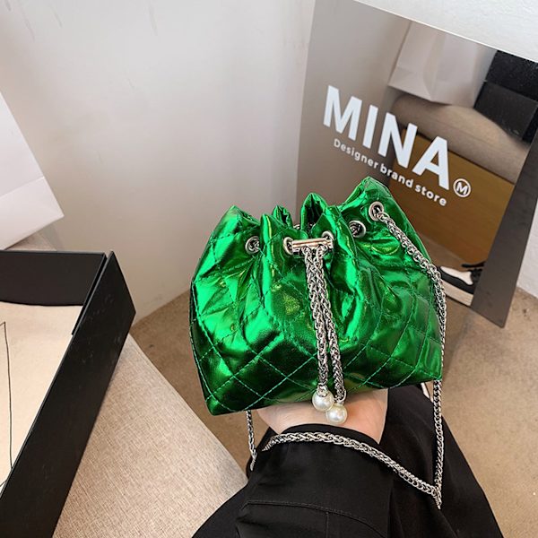 Mote Tote Bag Bucket Bag - Avslappet Håndveske for Kvinner - (Grønn 1 stk)