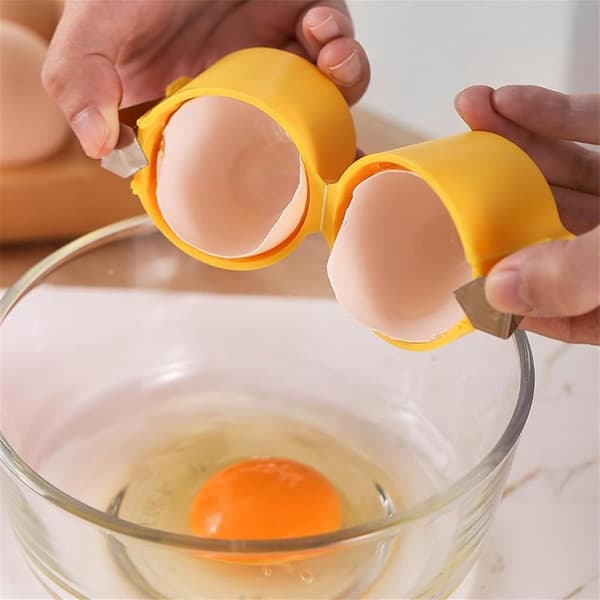 Egg Cracker - 3 Pieces - Egg Slicer - Stainless Steel - Egg Shell Opener - Egg Head Cutter - Egg Topper - Egg Decanter - Egg Slicer ...