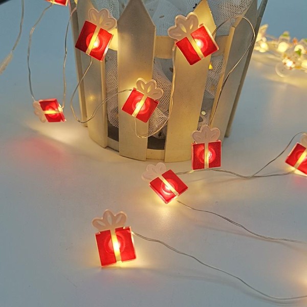 2stk julestreng kobbertråd lysstreng LED utendørs lys streng dekor streng lykt LED lys innendørs