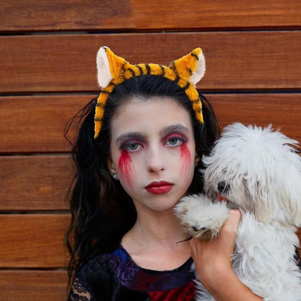 Tredimensjonalt tigerøre-hårbånd Hårtilbehør til Halloween-fest