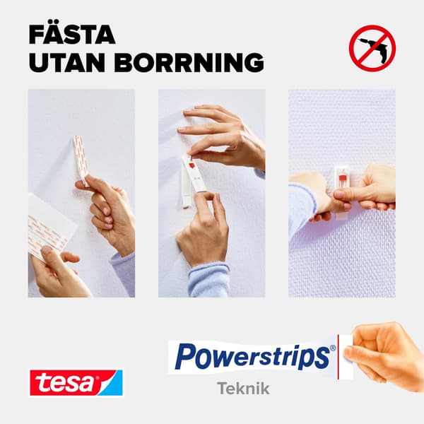 tesa 77774 Självhäftande Väggspik, Vit, 4 kg